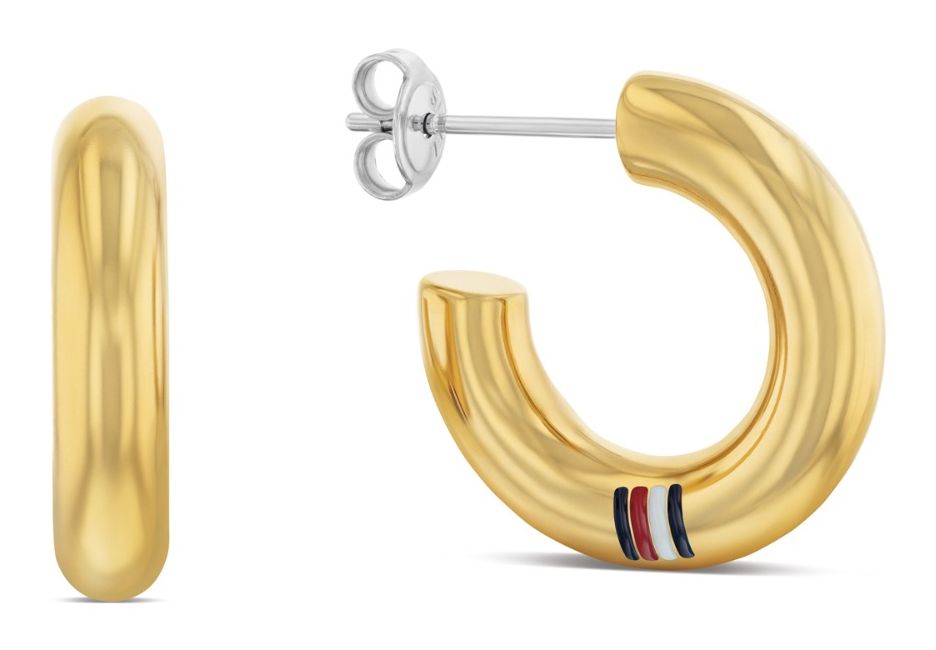 Tommy Hilfiger 2780949 Ladies Gold-Tone Stainless Steel Hoop Jewellery