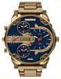 Diesel Mr Daddy Slim Gold Plated Blue Dial Watch DZ7497