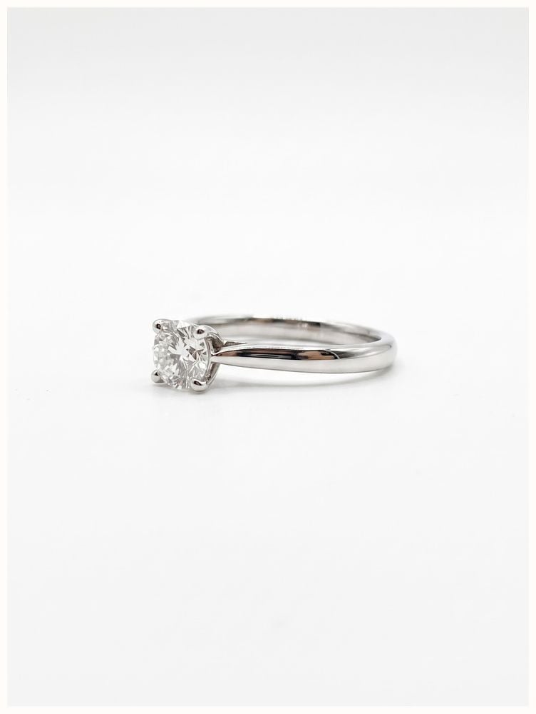 0.50ct Round Brilliant Natural Diamond Platinum Solitaire Ring FCD28350 - alternate view 2