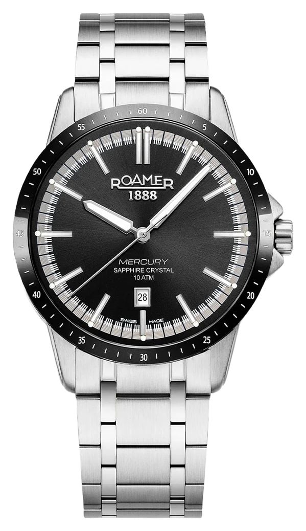 Roamer 968833 41 85 20 Mercury Classic Quartz (42mm) Black Watch