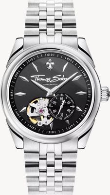 Thomas Sabo Open-Heart Automatic (36mm) Black Dial / Stainless Steel Bracelet WA0414-201-203-36