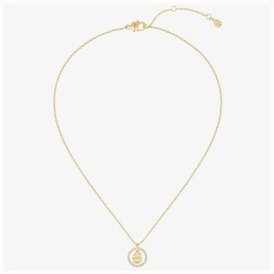 BOSS Jewellery Double B Divine Gold Tone Pendant Necklace 1580837