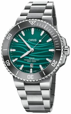 ORIS Aquis Yangtze Jiangtun Limited Edition (43.5mm) Turquoise MoP Dial / Stainless Steel Bracelet 01 733 7789 4197-SET