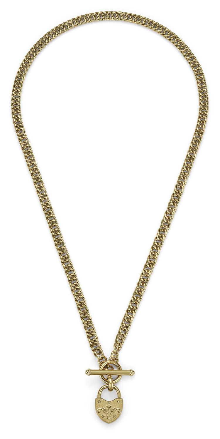 Olivia Burton 24100630 Lock Heart Gold Plated Toggle Jewellery