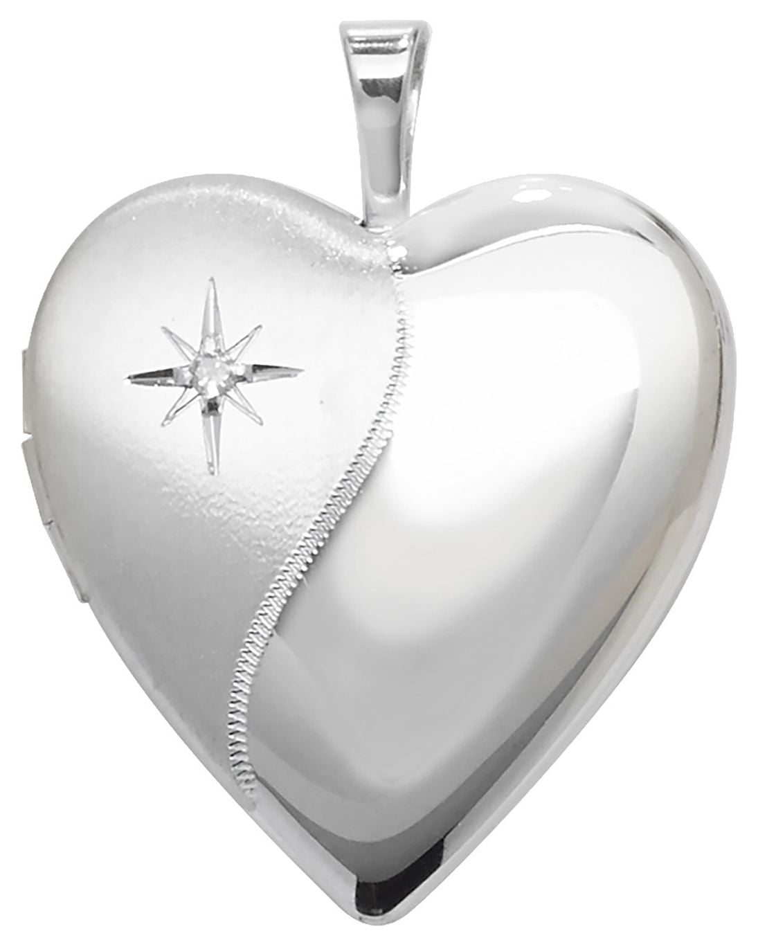 James Moore G6910D Sterling Silver 0.1ct Diamond Set Heart Jewellery