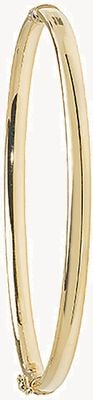 Treasure House Women's 9ct Yellow Gold Hinged Bangle BN084
