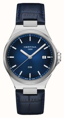 Certina DS-7 Quartz (39mm) Blue Dial / Blue Leather Strap C0434101604100