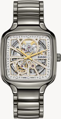 RADO True Square Automatic Open Heart Sparkling (38mm) White Dial / Plasma High-Tech Ceramic Bracelet R27083722