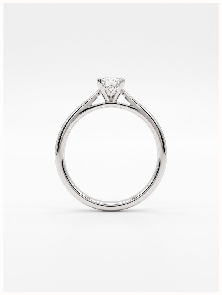 0.25ct Princess Natural Diamond Platinum Solitaire Ring ENG22071 - alternate view 3