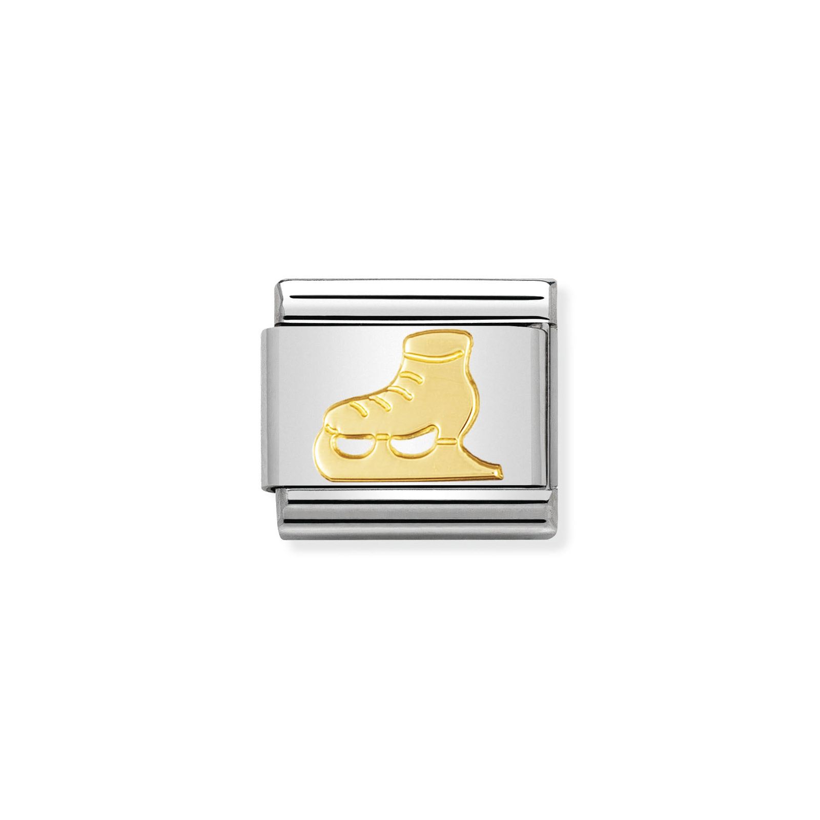 Nomination 030106/01 Classic Ice Skate 18ct Gold & Steel Jewellery