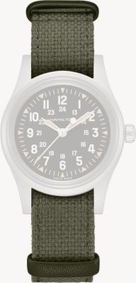 Hamilton Straps Khaki Aviation Green Nato Strap - 18mm (STRAP ONLY) Watch H690000260