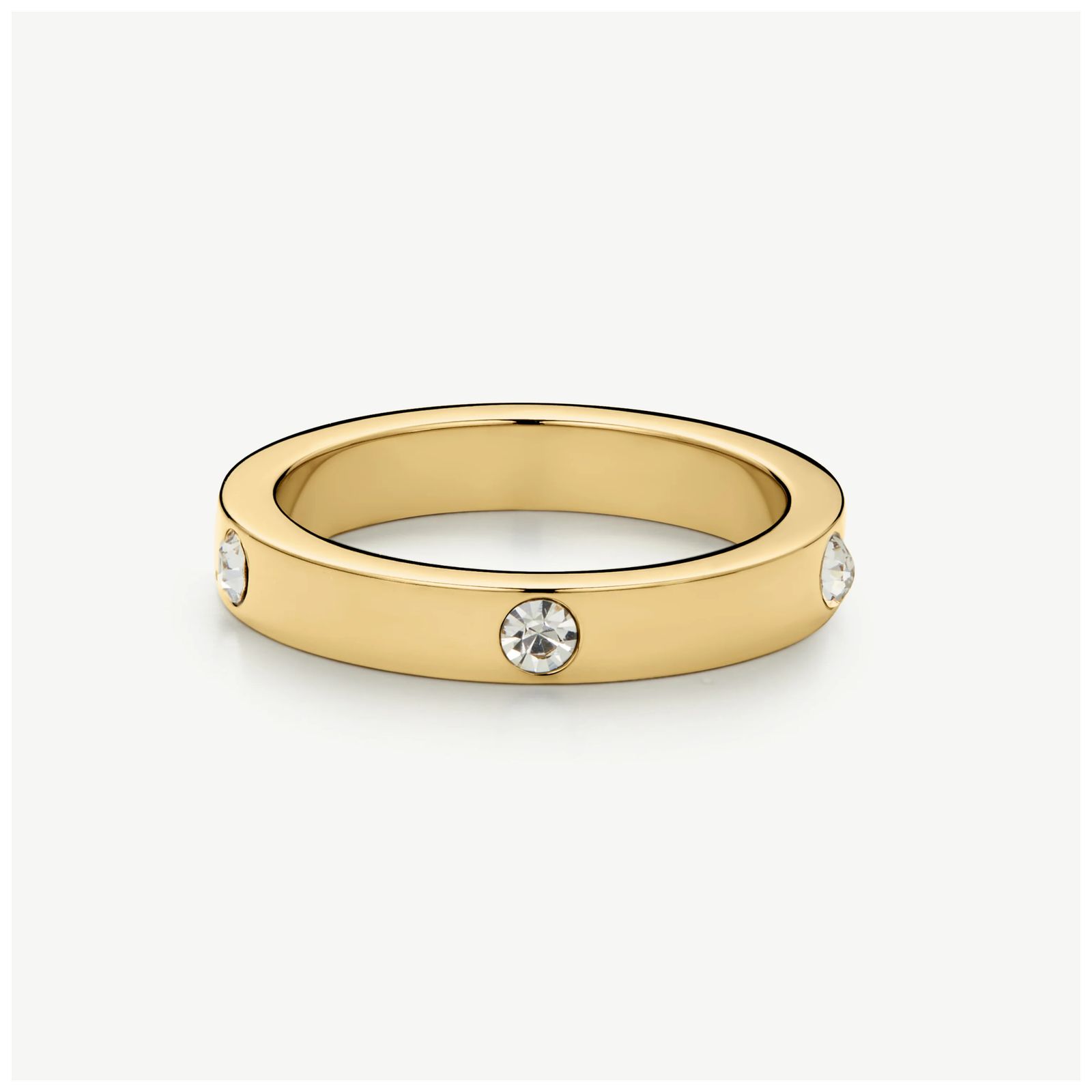 D.LOUISE YBR-007-009 Gold Tone Eternity Stacking Ring 9 Jewellery