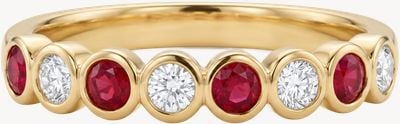Vogel 18ct Yellow Gold Diamond And Ruby Et Ring J19543