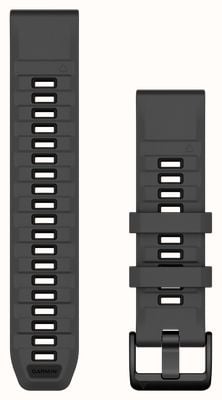 Garmin QuickFit Bands (22mm) Graphite & Black Silicone with Black Hardware - Strap Only 010-13392-10