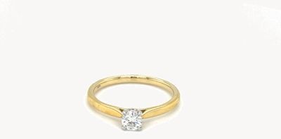 Gemex 18ct Y/gold 0.24ct F Vs2 Rbc J35127
