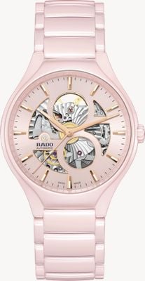 RADO True Round Open Heart Limited Edition (40mm) Photochromic Dial / Pink High-Tech Ceramic Bracelet R27183012