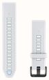 Garmin QuickFit Bands (20mm) Whitestone/Ice Blue Silicone with Black Hardware - Strap Only 010-14506-00