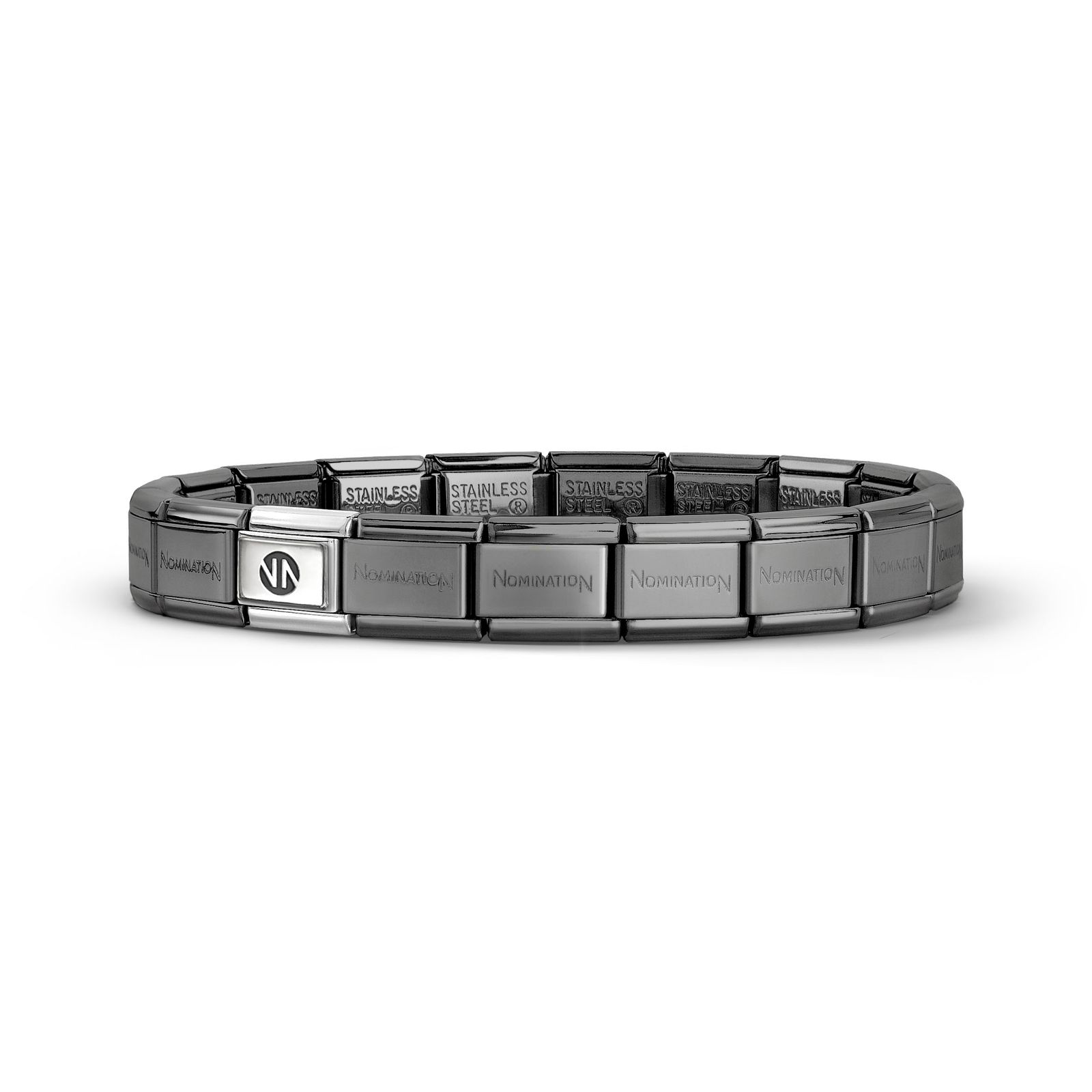 Nomination 030001/SI/002-16 Gun Metal Base Bracelet (16 Jewellery