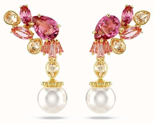 Swarovski Gema Drop Earrings, Pink, Crystal Pearls 5688486