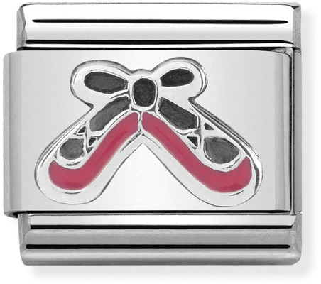 Nomination Classic Ballet Shoes Sterling Silver & Steel Enamel Charm 330202/41