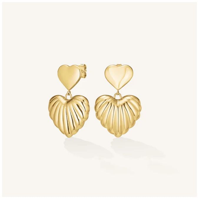 Rosefield Jewellery JEDHG-J984 Double Heart Pendant Gold