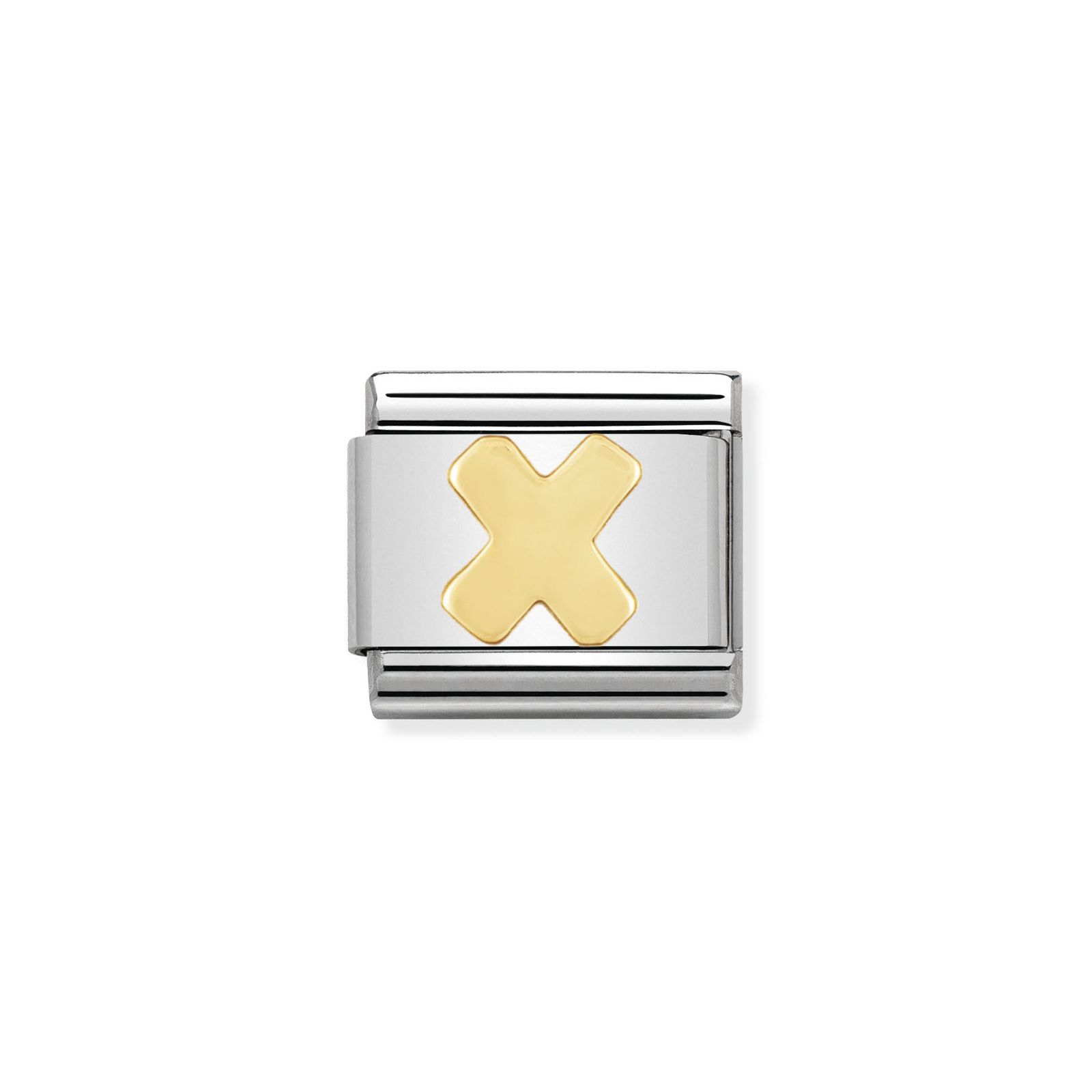 Nomination 030101/24 Classic Letter X 18ct Gold & Steel Jewellery