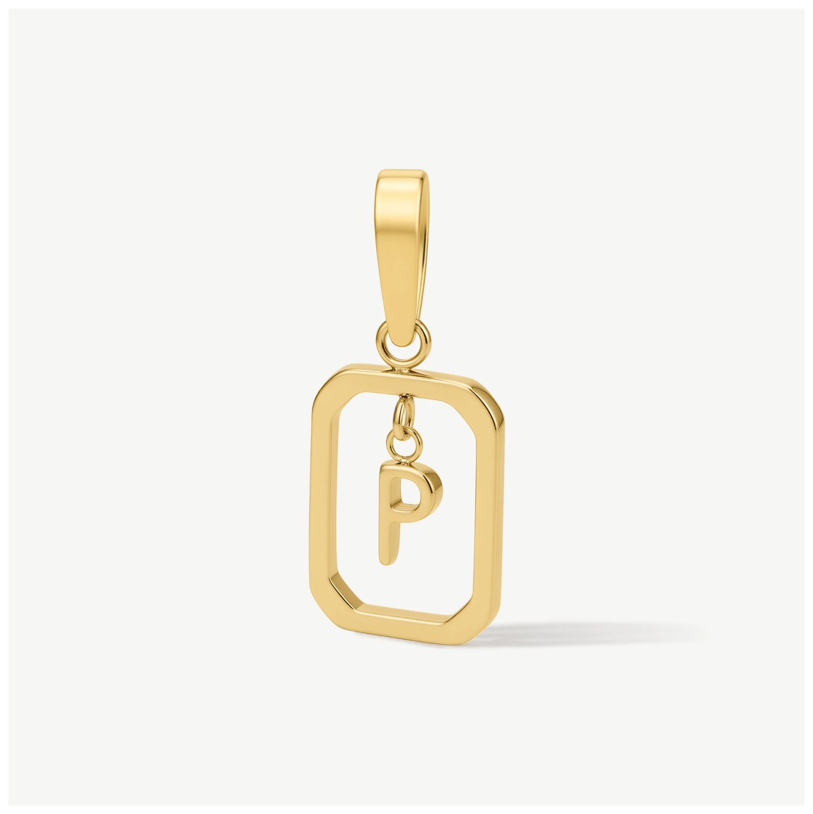 D.LOUISE CH-18-16 Gold Tone Floating Initial Pendant - P Jewellery