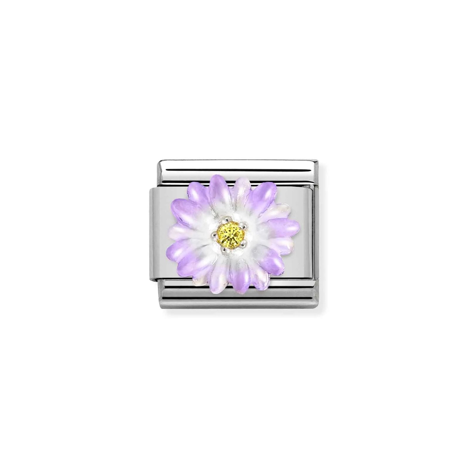 Nomination 330321/03 Classic Violet Flower Link Steel, Jewellery