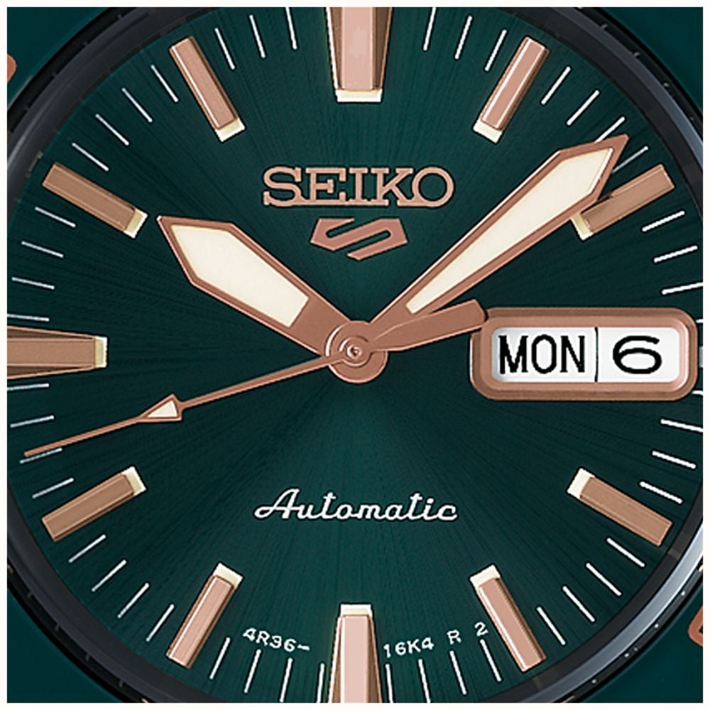Seiko 5 Sports SKX SNZH Automatic (42.5mm) ‘Tweed Green’ Dial / Stainless Steel Bracelet Watch HDB005K1 - alternate view 4