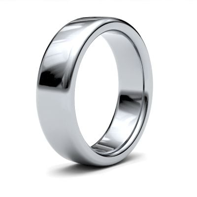 James Moore Wedding Rings | 9ct White Gold | 6mm | Heavy | Soft Court | AG_6GHS-9W