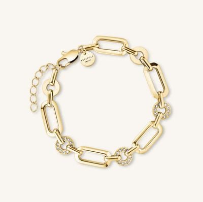 Rosefield Jewellery Multi Octagon Studs Gold Bracelet JBOSG-J900