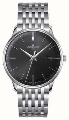 Junghans Meister MEGA (38.4mm) Anthracite Sunray Dial / Stainless Steel Bracelet 58/4503.46