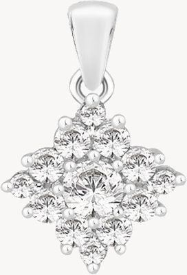 Perfection Crystals Diamond Shaped Cluster Pendant (0.75ct) P4629-SK