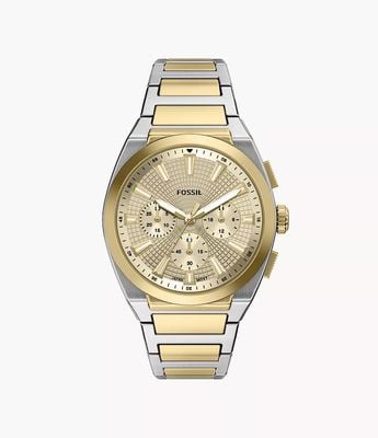 Fossil Everett 44 mm Chronograph Two-Tone Stainless Steel FS6243