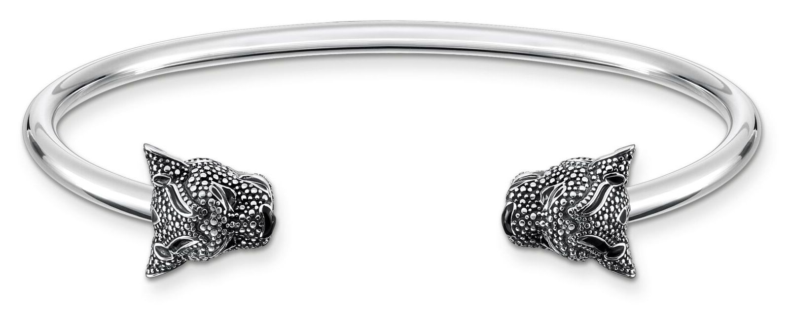 Thomas Sabo AR110-664-11-L17,5 Black Panther Heads Sterling Jewellery