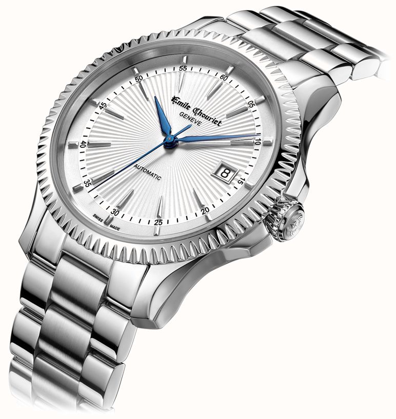 Emile Chouriet Ailes du Temps - Soleos Automatic (40mm) White Dial / Stainless Steel Bracelet 08.1155.G.6.6.28.6 - alternate view 2