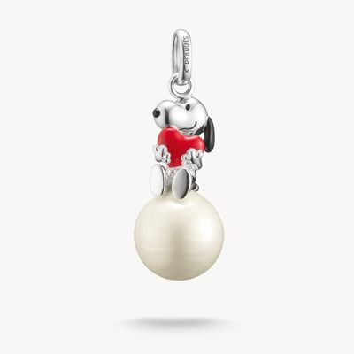 Thomas Sabo x PEANUTS Snoopy Pendant With Heart On Pearl - Connect PE991-664-14