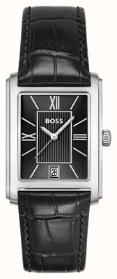 BOSS PRINCIPLE DRESS (28mm) Black Dial / Black Leather Strap 1514277