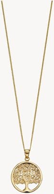 Elements Gold 9k Yellow Gold Tree Of Life Pendant Only GP2150