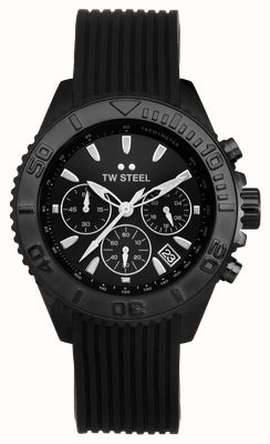 TW Steel Men's Vanceur Diver (42mm) Black Dial / Black Rubber Strap VA4