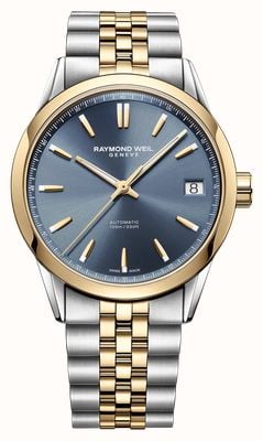 Raymond Weil Freelancer Date Automatic (40mm) Blue Sunray Dial / Two-Tone Stainless Steel Bracelet 2741-STP-50001