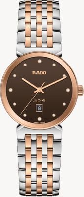 RADO Florence Diamonds Quartz (30mm) Brown Sunray Dial / Two-Tone Stainless Steel Bracelet R48913763