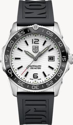 Luminox Pacific Diver Automatic 'Midnight Mariner' (42mm) Super-LumiNova Wave Dial / Black Rubber Strap XS.3101.H
