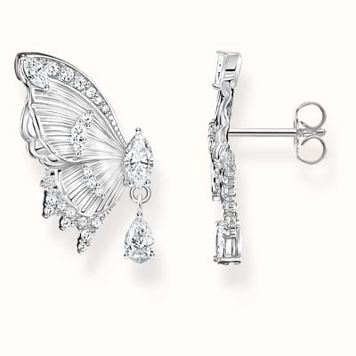 Thomas Sabo Jewellery Silver Butterfly Paradfie Earring Studs With Stones  H2328-051-14