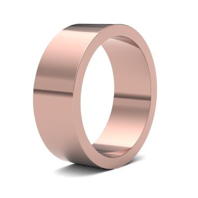 James Moore Wedding Rings | 9ct Rose Gold | 7mm | Light | Flat | AG_7LLF-9R