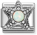 Nomination Classic Starfish White Opal Charm 330511/05