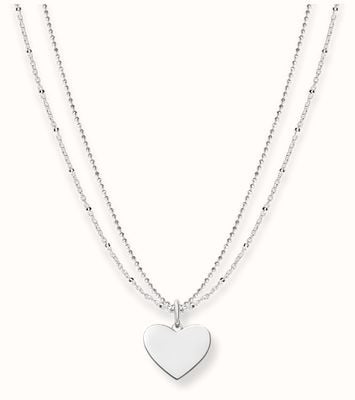 Thomas Sabo Sterling Silver Heart Pendant Necklace LBKE0004-001-12-L45V