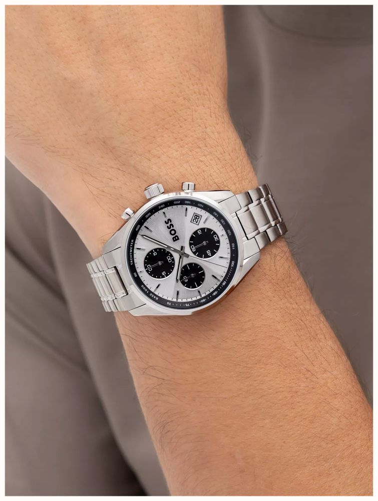 BOSS Men's 38mm Stainless Steel Silver Dial Grand Prix Touring Watch 1514362 - alternate view 5