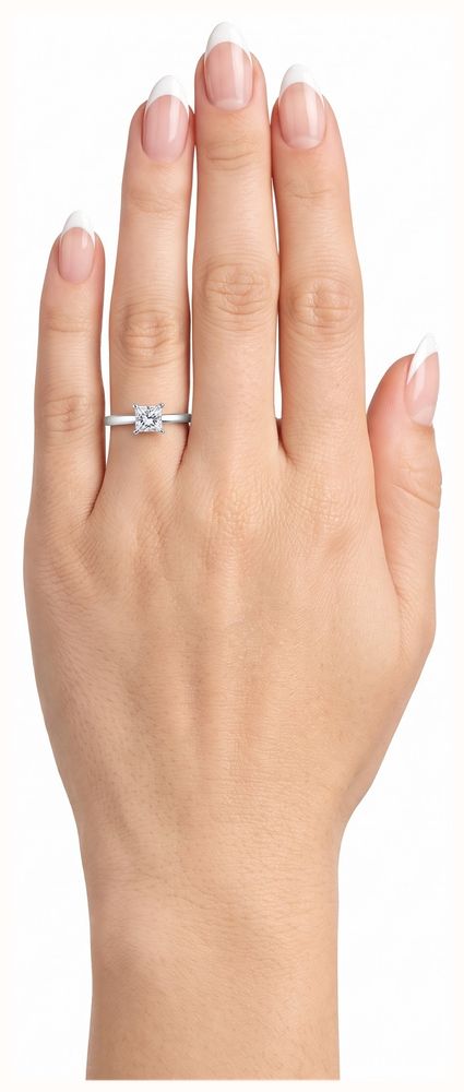 James Moore & Co 0.80ct Princess Natural Diamond Platinum Solitaire Ring J40893 - alternate view 4