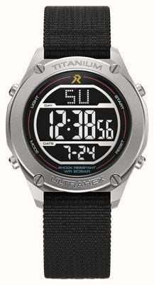 RZE UTD-8000 Multi-Function (43mm) Negative Display / Black Elastic Nylon Strap UTD-43-BK